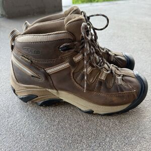 KEEN Targhee II Waterproof Brown Leather Hiking Outdoor Boots Women's Size 9
